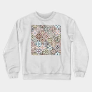 Patchwork of square patches with a pattern in oriental style Crewneck Sweatshirt